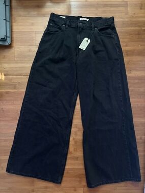 Levi’s Baggy Dad Wide Leg Black Jeans 30 waist equivalent to size 10